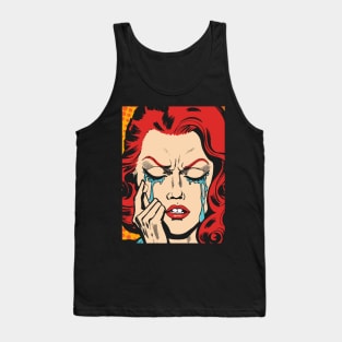 pop art crying girl Tank Top